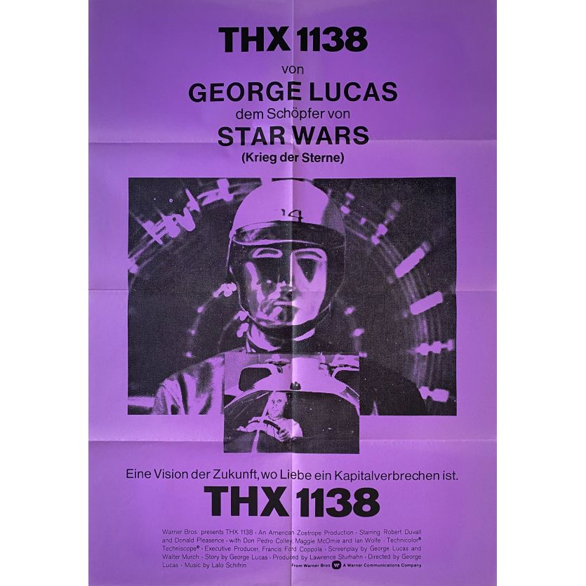 THX 1138 Affiche de film- 70x100 cm. - 1971 - Robert Duvall, George Lucas