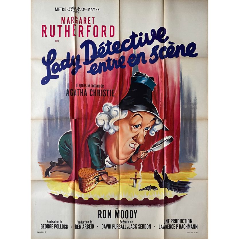 LADY DETECTIVE ENTRE EN SCENE Affiche de film- 120x160 cm. - 1964 - Margaret Rutherford, George Pollock