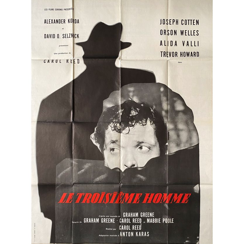 THE THIRD MAN Movie Poster- 47x63 in. - 1949/R1970 - Orson Welles, Joseph Cotten