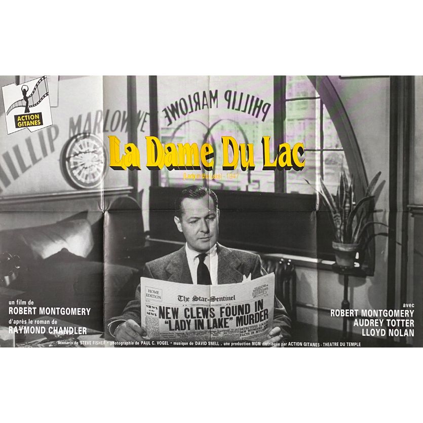 LADY IN THE LAKE Movie Poster- 32x47 in. - 1946/R1980 - Robert Montgomery, Audrey Totter