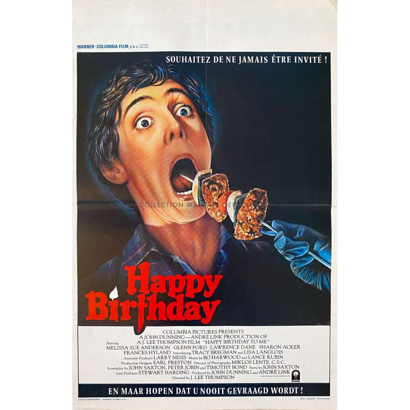 HAPPY BIRTHDAY affiche de film- 35x55 cm. - 1981 - Melissa Sue Anderson, J. Lee Thompson