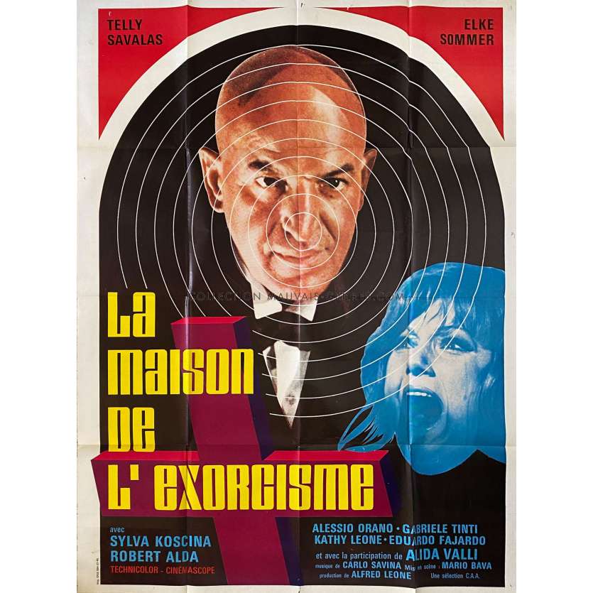 LA MAISON DE L'EXORCISME affiche de film- 120x160 cm. - 1975 - Telly Savalas, Elke Sommer, Mario Bava