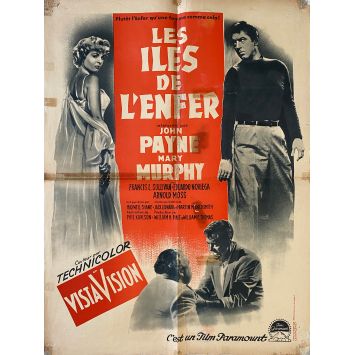 LES ILES DE L'ENFER Affiche de film- 60x80 cm. - 1955 - John Payne, Phil Karlson