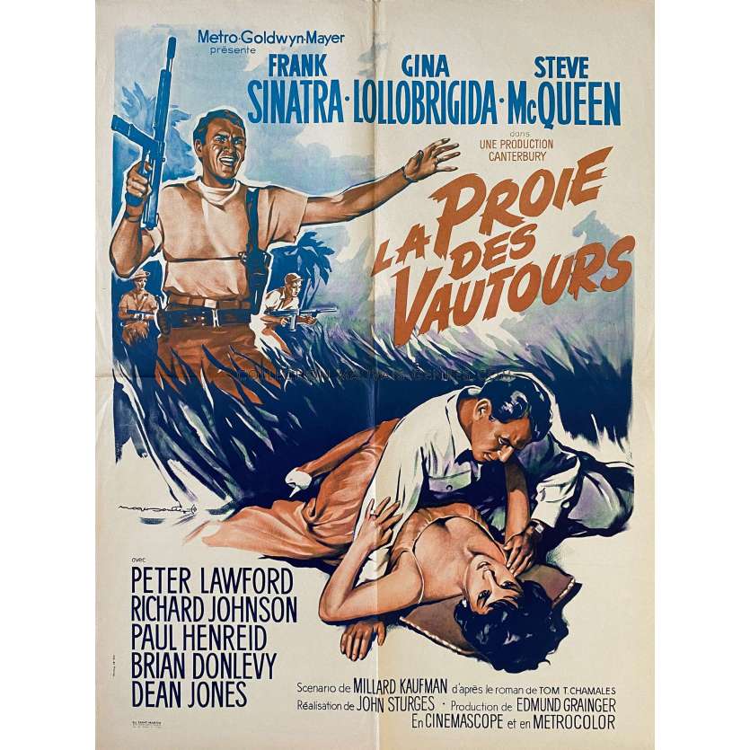 LA PROIE DES VAUTOURS Affiche de film- 60x80 cm. - 1959 - Frank Sinatra, Gina Lollobrigida, John Sturges