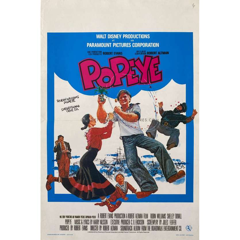 POPEYE affiche de film- 35x55 cm. - 1980 - Shelley Duvall, Robert Altman