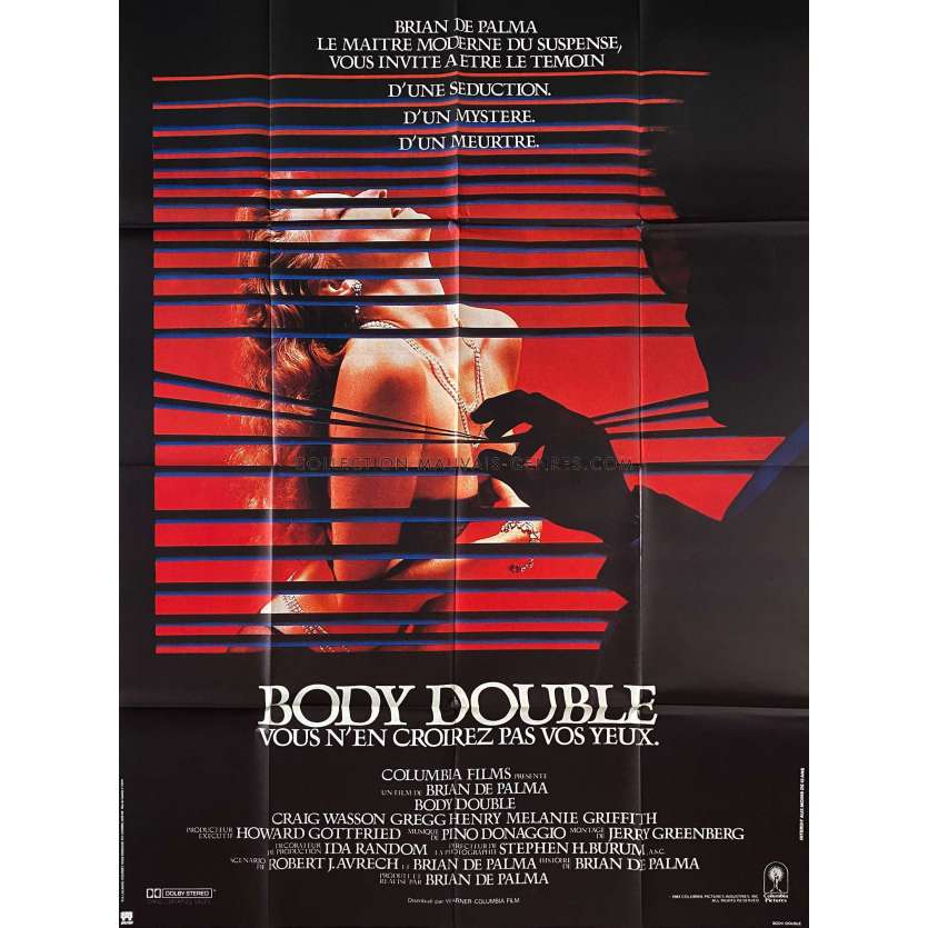 BODY DOUBLE Affiche de film- 120x160 cm. - 1984 - Melanie Griffith, Brian de Palma