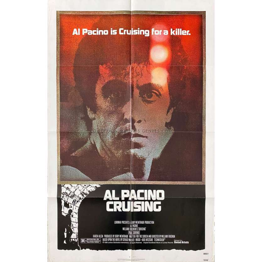 CRUISING LA CHASSE Affiche de film- 69x104 cm. - 1980 - Al Pacino, William Friedkin