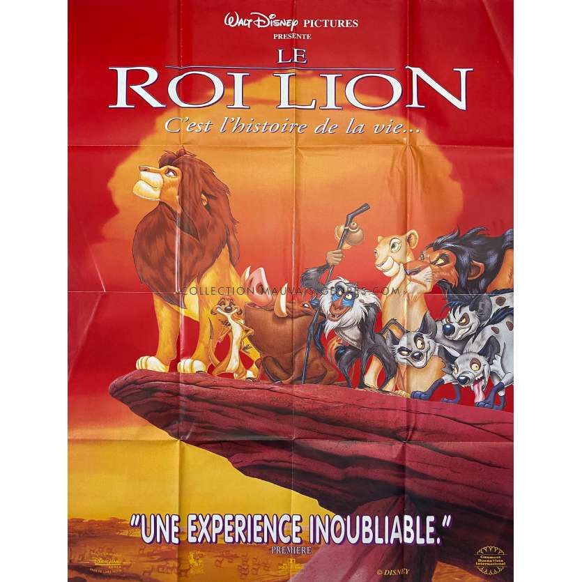 LE ROI LION affiche de film Style tagline. - 120x160 cm. - 1994 - Matthew Broderick, Walt Disney