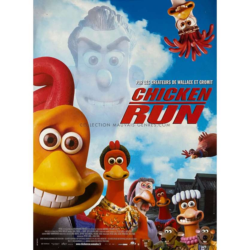 CHICKEN RUN affiche de film- 40x54 cm. - 2000 - Mel Gibson, Peter Lord, Nick Park