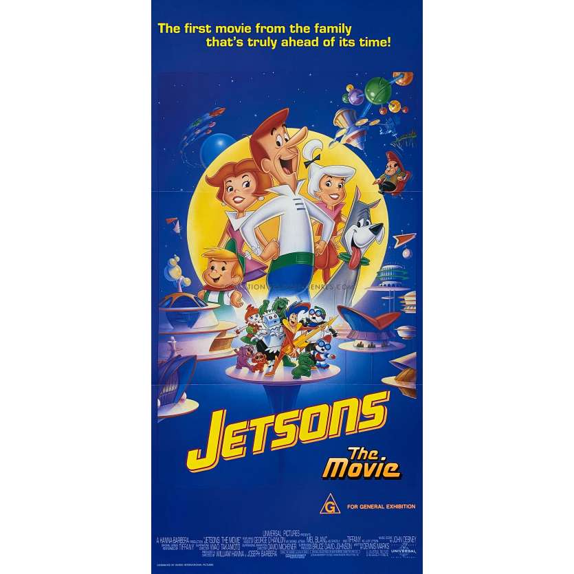 LES JETSONS LE FILM affiche de film- 33x78 cm. - 1990 - 0, Joseph Barbera