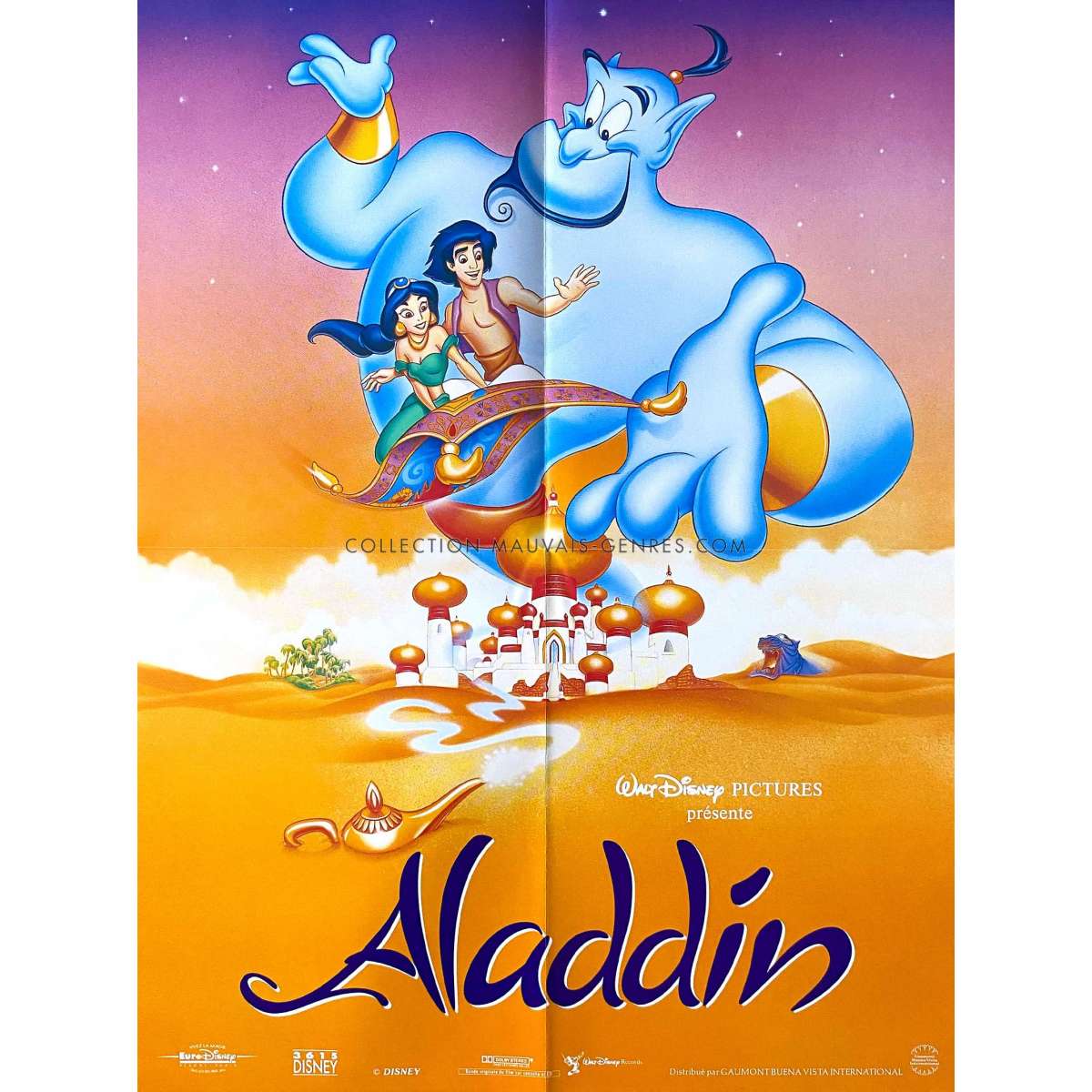 ALADDIN French Movie Poster 15x21 In 1992