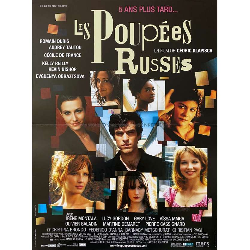 LES POUPEES RUSSES affiche de film- 40x54 cm. - 2005 - Romain Duris, Cédric Klapisch