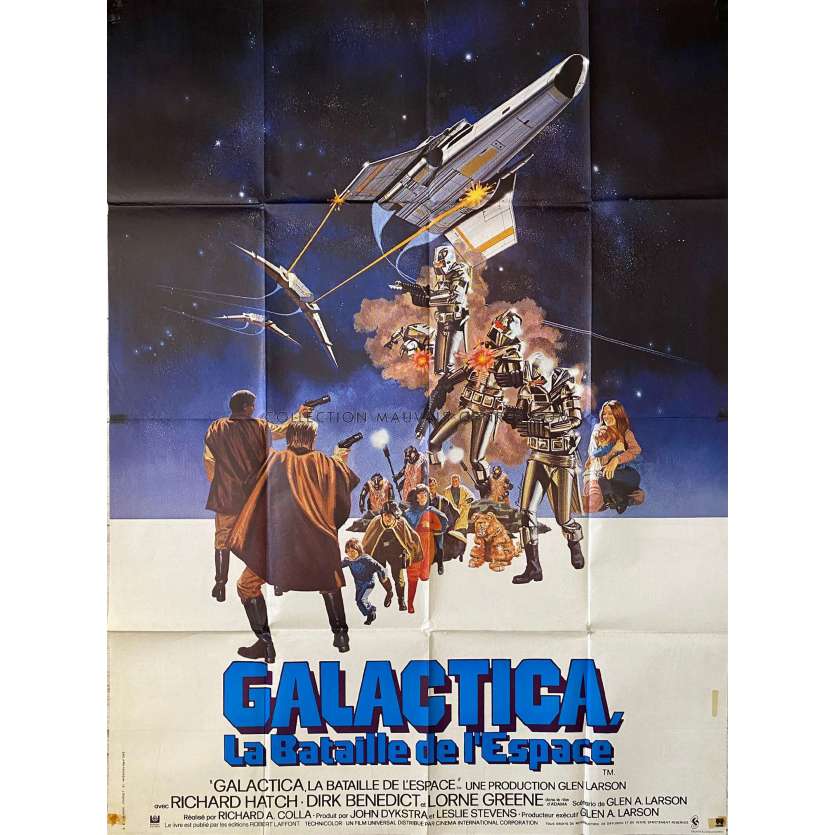 BATTLESTAR GALACTICA Movie Poster- 47x63 in. - 1978 - Glen A. Larson, Dirk Benedict