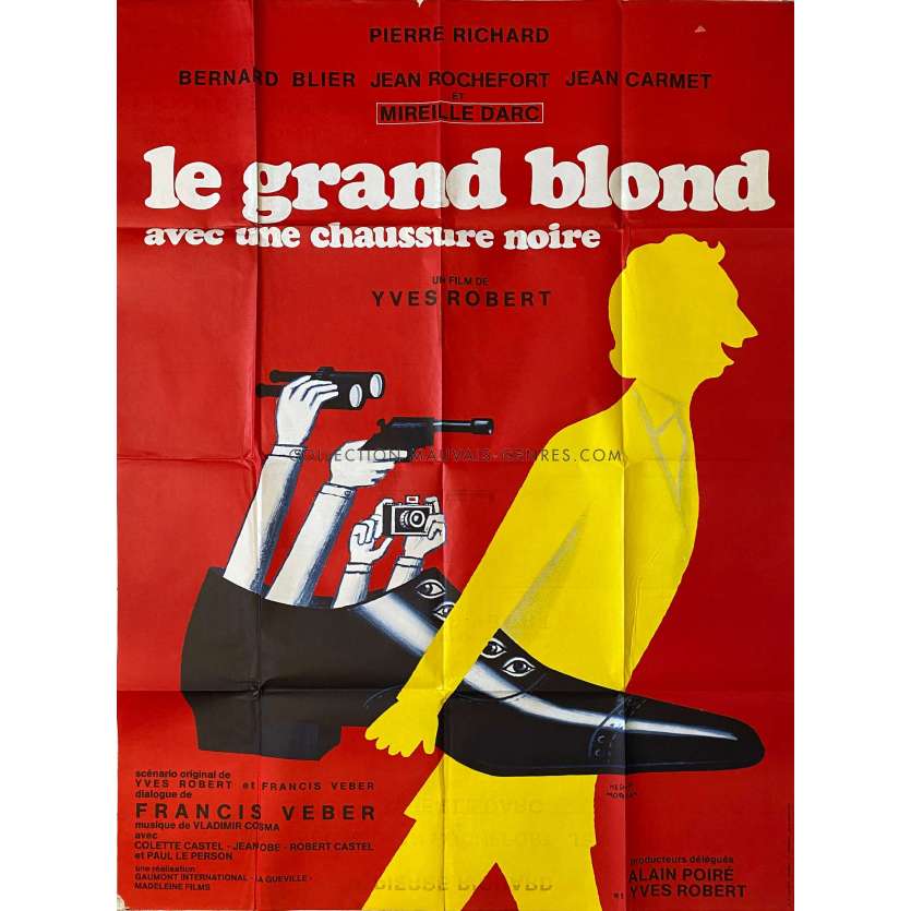 THE TALL BLOND MAN WITH ONE BLACK SHOE French Movie Poster - 47x63 in ...