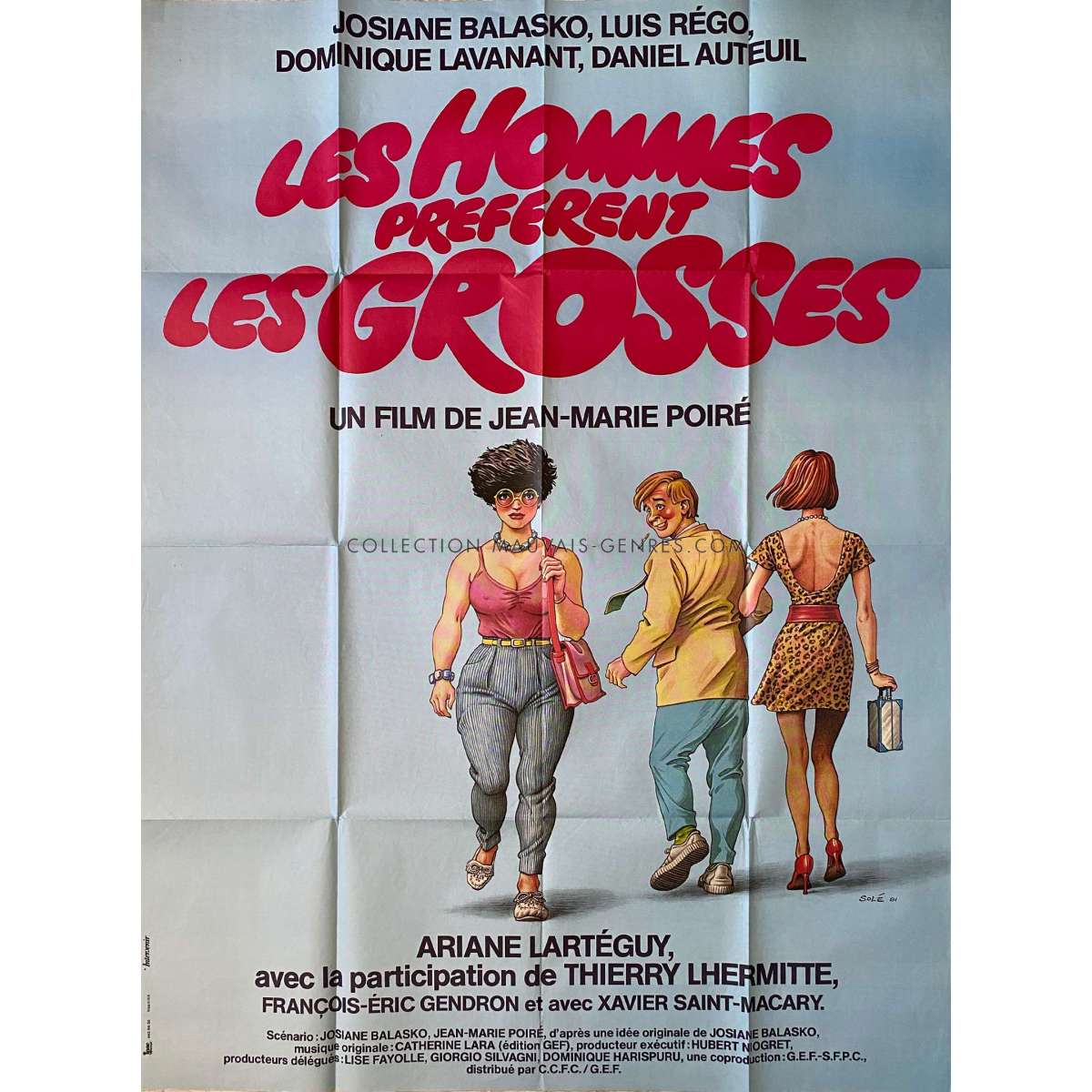 Men Prefer Fat Girls French Movie Poster 47x63 In 1981