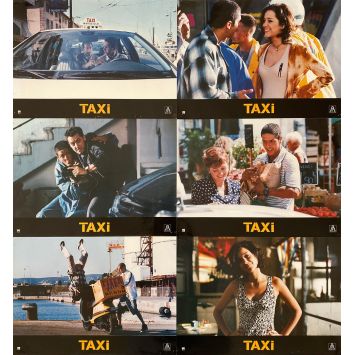 TAXI Lobby Cards x6 - 9x12 in. - 1998 - Gérard Pirès, Samy Naceri, Marion Cotillard