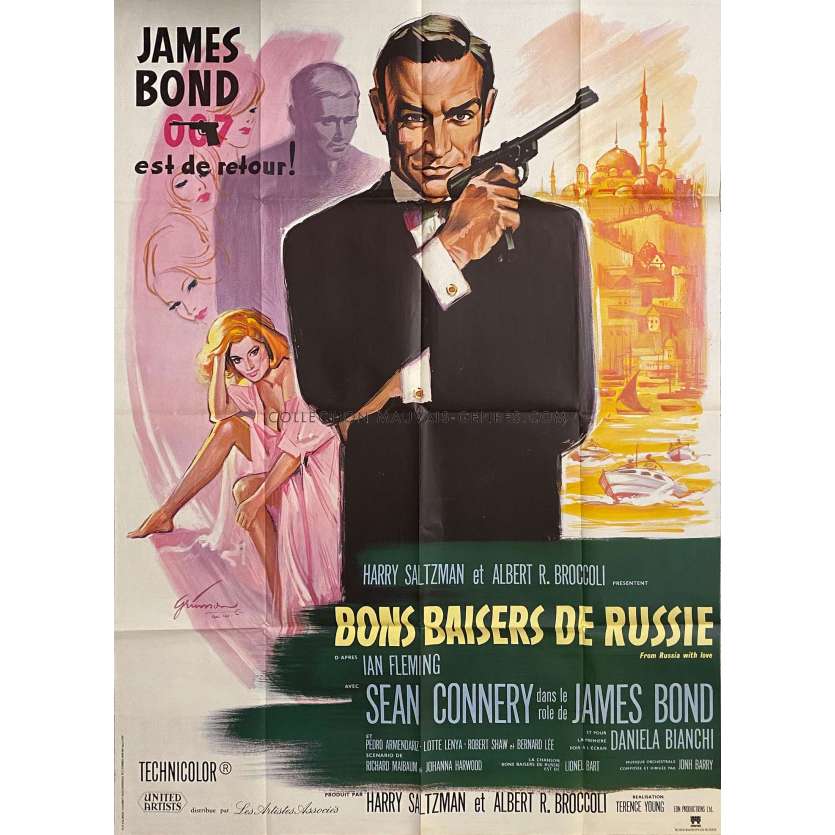 Affiche de cinéma française de BONS BAISERS DE RUSSIE - 120x160 cm.