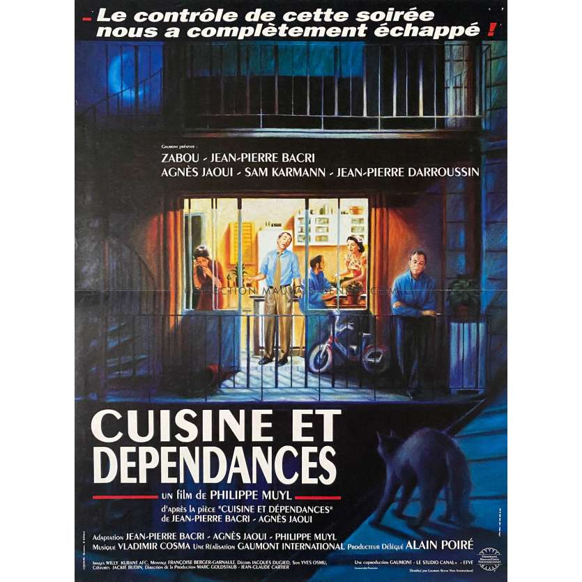 KITCHEN WITH APPARTMENT Original Movie Poster- 15x21 in. - 1993 - Agnes Jaoui, Jean-Pierre Bacri