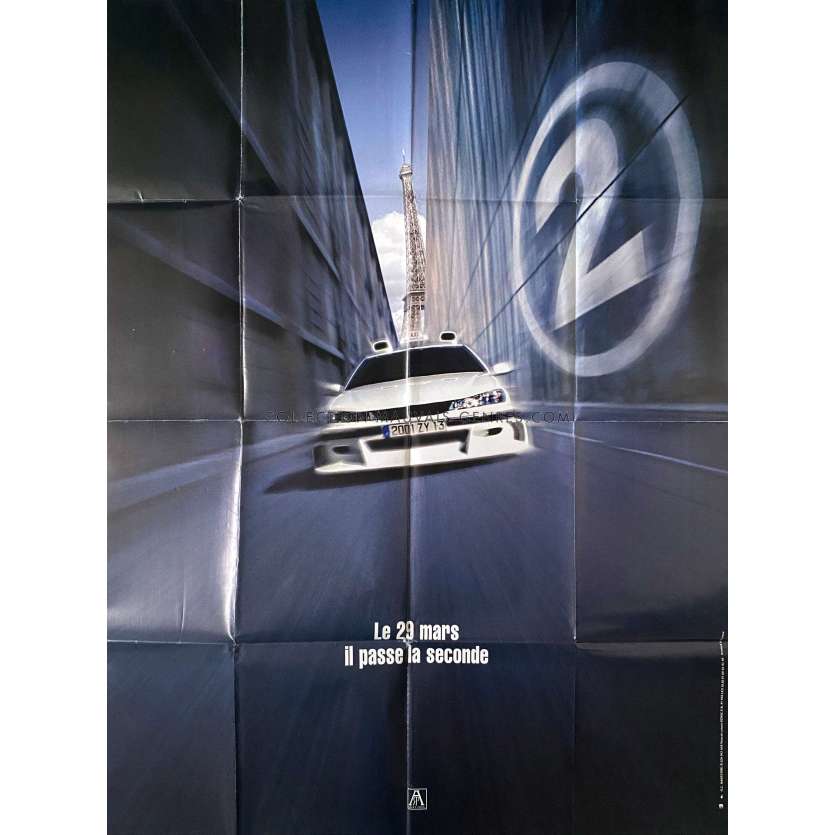 TAXI 2 Affiche de film Vs PREV. - 120x160 cm. - 2000 - Samy Naceri, Frédéric Diefenthal, Gérard Krawczyk