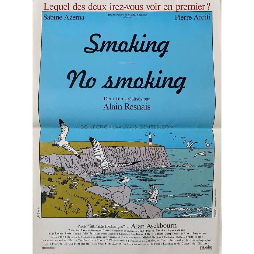 SMOKING NO SMOKING Affiche de film- 40x54 cm. - 1993 - Sabine Azema, Alain Resnais