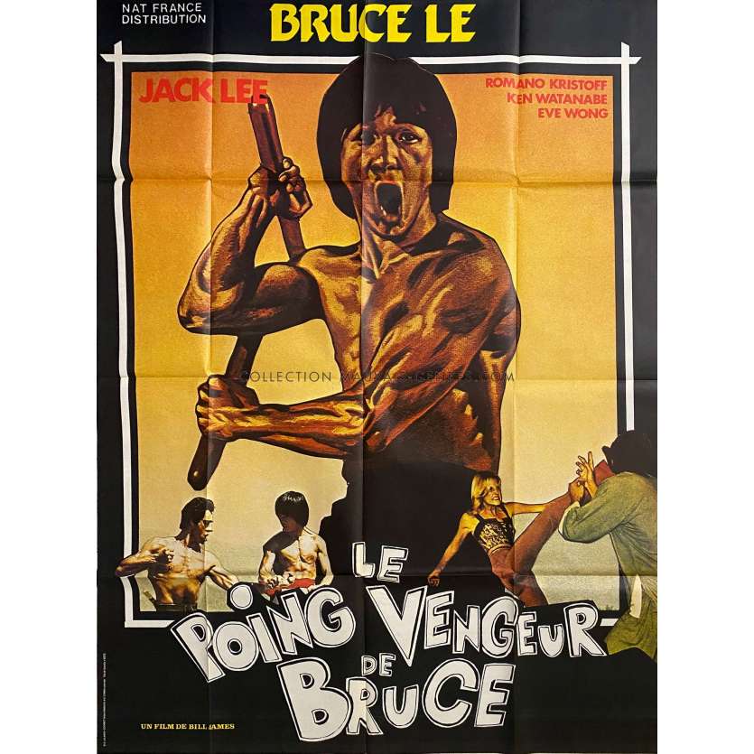 BRUCE'S FISTS OF VENGEANCE Movie Poster- 47x63 in. - 1980 - Bruce Le, Kung Fu, Hong Kong Martial Arts