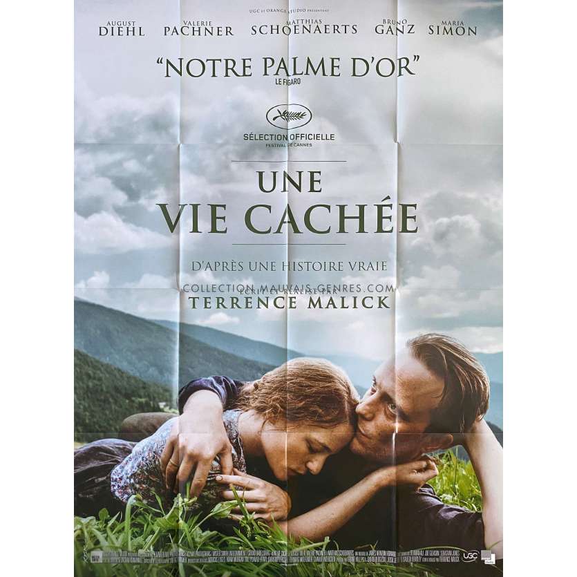 UNE VIE CACHEE Affiche de film- 120x160 cm. - 2019 - August Diehl, Terrence Malick