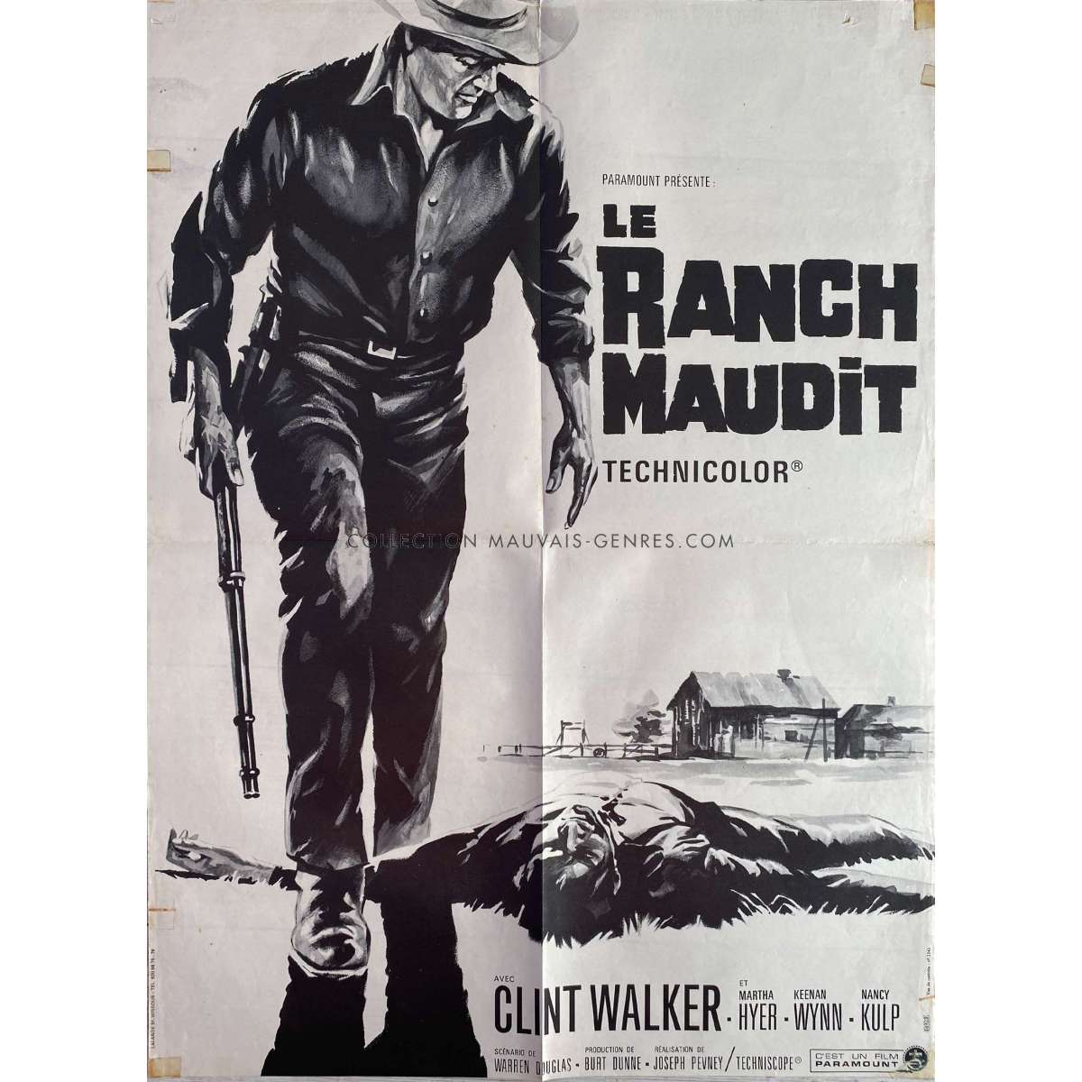 Affiche de cinéma française de LE RANCH MAUDIT x cm