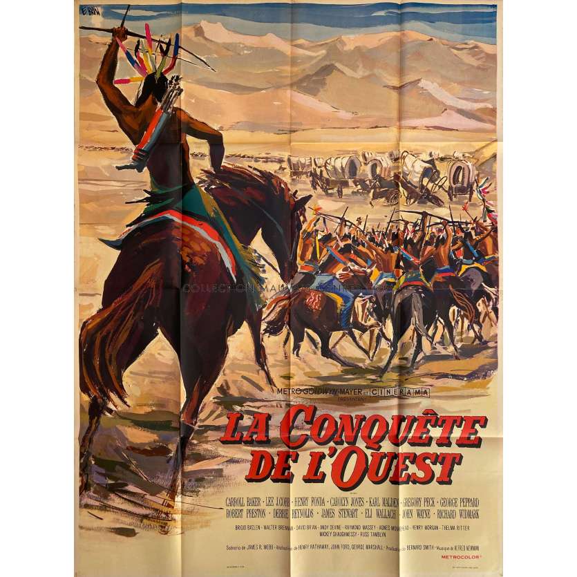 HOW THE WEST WAS WON Movie Poster- 47x63 in. - 1962 - John Ford, John Wayne