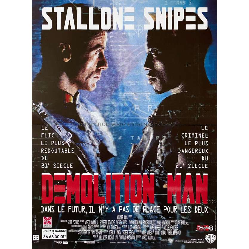 DEMOLITION MAN Affiche de film- 40x54 cm. - 1993 - Sylvester Stallone, Marco Brambilla -