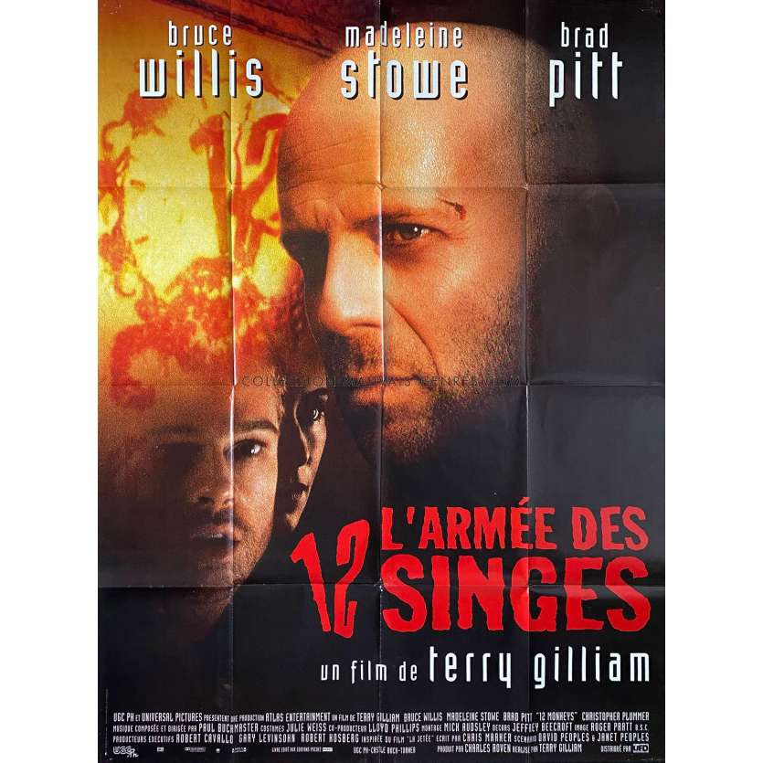 12 MONKEYS Movie Poster- 47x63 in. - 1995 - Terry Gilliam, Bruce Willis -