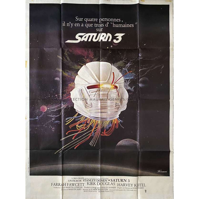 SATURN 3 Affiche de film- 120x160 cm. - 1980 - Farrah Fawcett, Kirk Douglas, Stanley Donen -