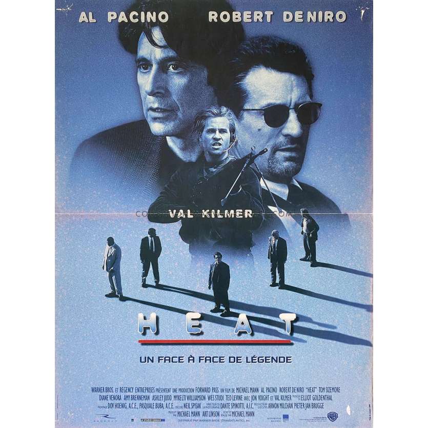 HEAT Affiche de film- 40x54 cm. - 1995 - Robert de Niro, Al Pacino, Michael Mann -