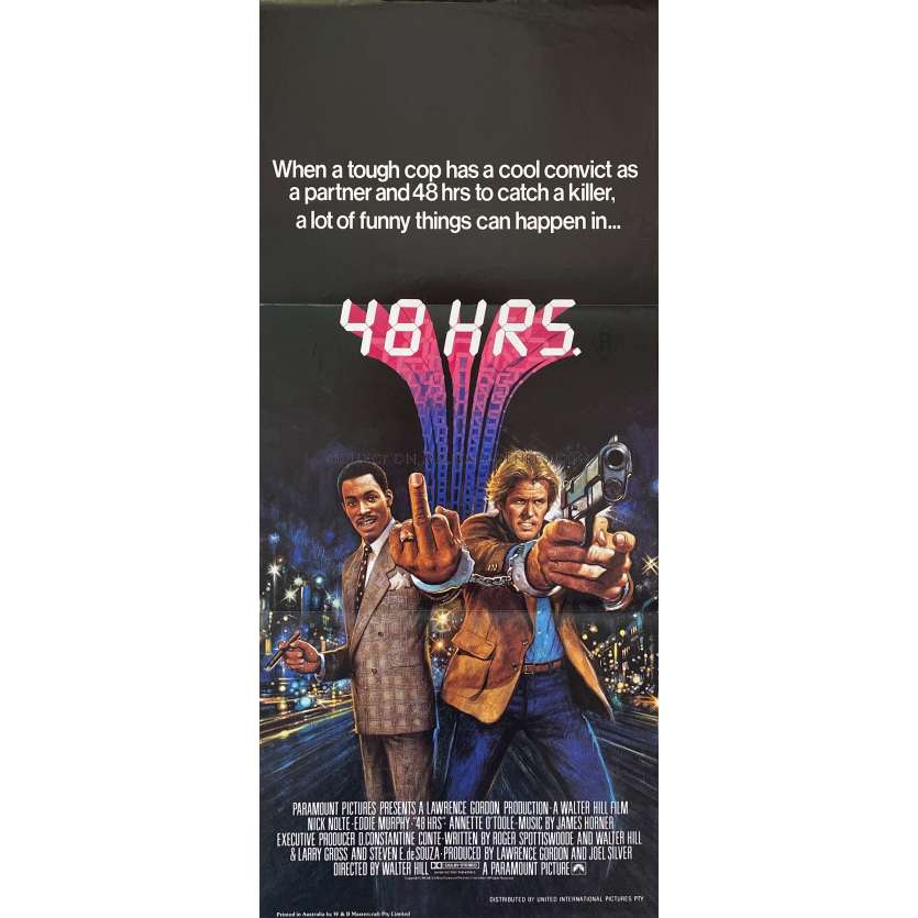 48 HEURES Affiche de film- 33x78 cm. - 1982 - Eddie Murphy, Walter Hill -