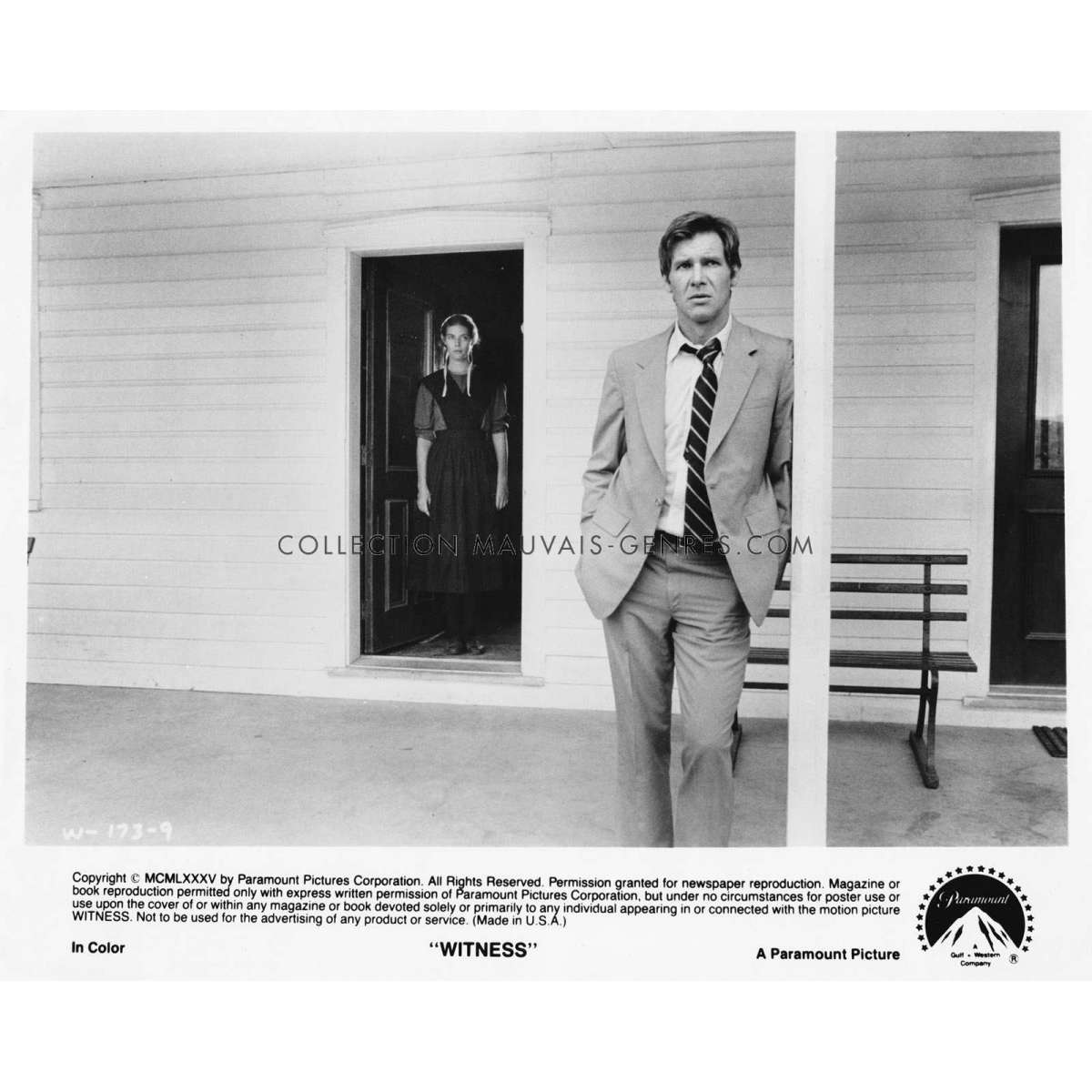 WITNESS U.S. Movie Still - 8x10 in. - 1985 W-173-9