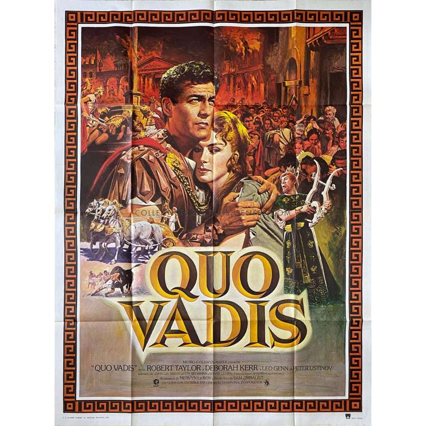 QUO VADIS Affiche de film- 120x160 cm. - 1951/R1970 - Robert Taylor, Mervyn LeRoy - Peplum