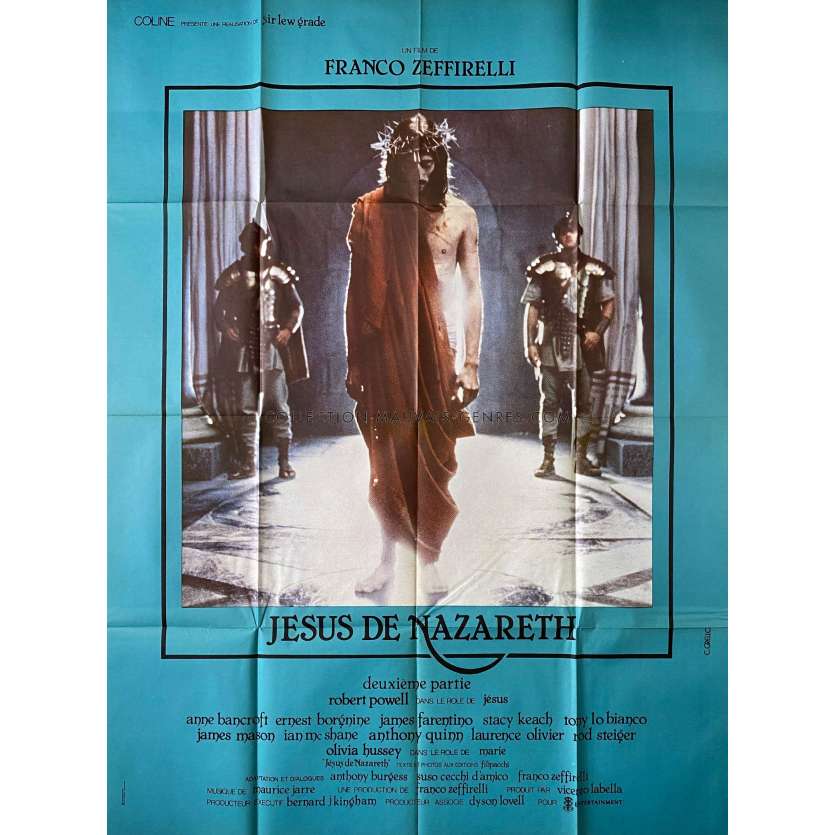 JESUS DE NAZARETH Affiche de film 2ème Partie - 120x160 cm. - 1977 - Laurence Olivier, Franco Zeffirelli - Peplum