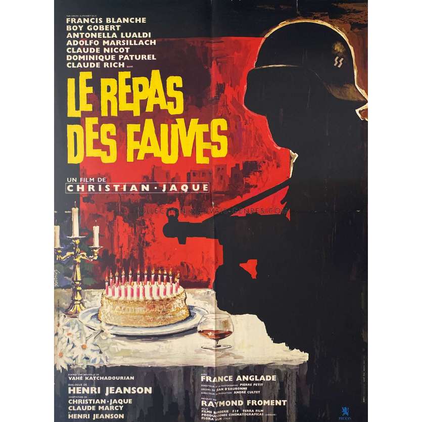 LE REPAS DES FAUVES Affiche de film- 60x80 cm. - 1964 - Francis Blanche, Christian-Jaque