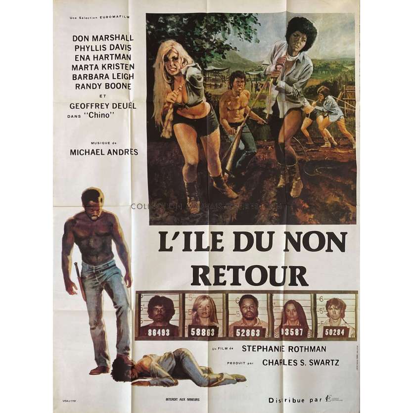 L'ILE DU NON RETOUR Affiche de film- 120x160 cm. - 1973 - Don Marshall, Stephanie Rothman