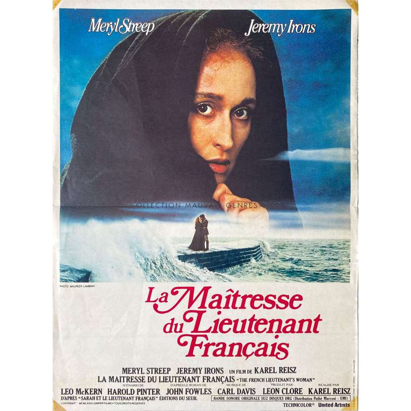 LA MAITRESSE DU LIEUTENANT Français Affiche de film- 40x54 cm. - 1981 - Meryl Streep, Jeremy Irons, Karel Reisz