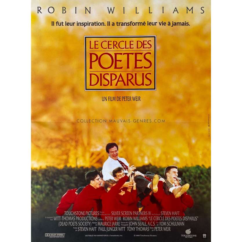 LE CERCLE DES POETES DISPARUS Affiche de film- 40x54 cm. - 1989 - Robin Williams, Peter Weir