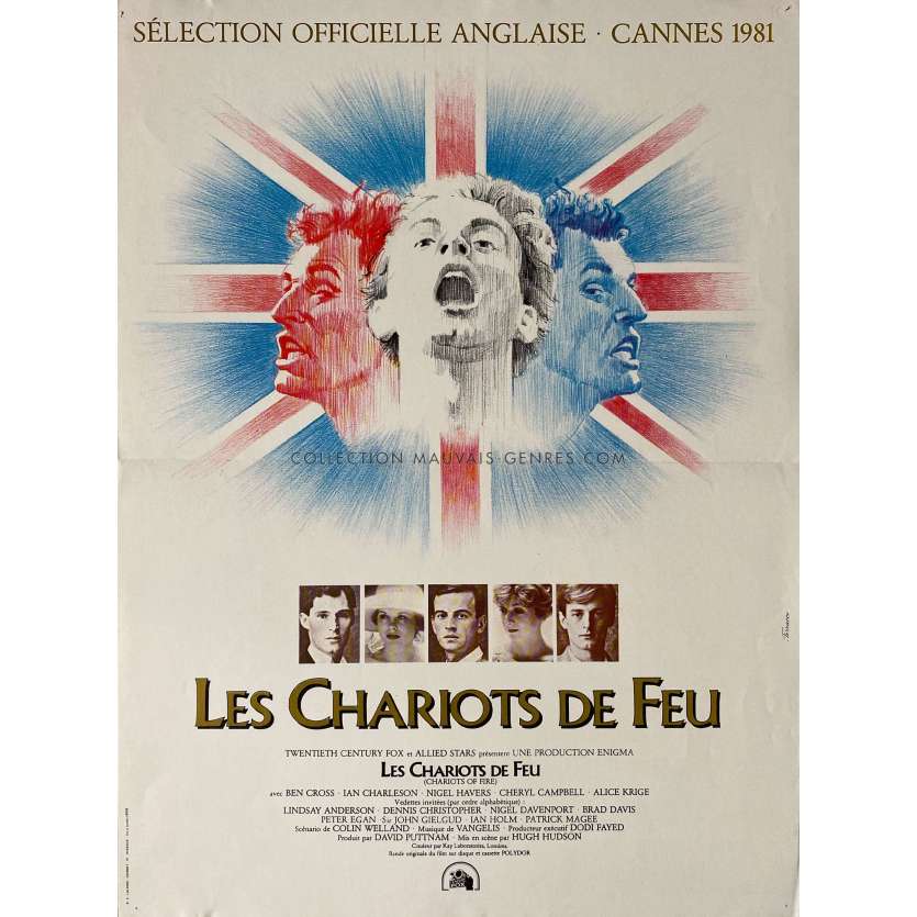 LES CHARIOTS DE FEU Affiche de film- 40x54 cm. - 1981 - Ben Cross, Hugh Hudson