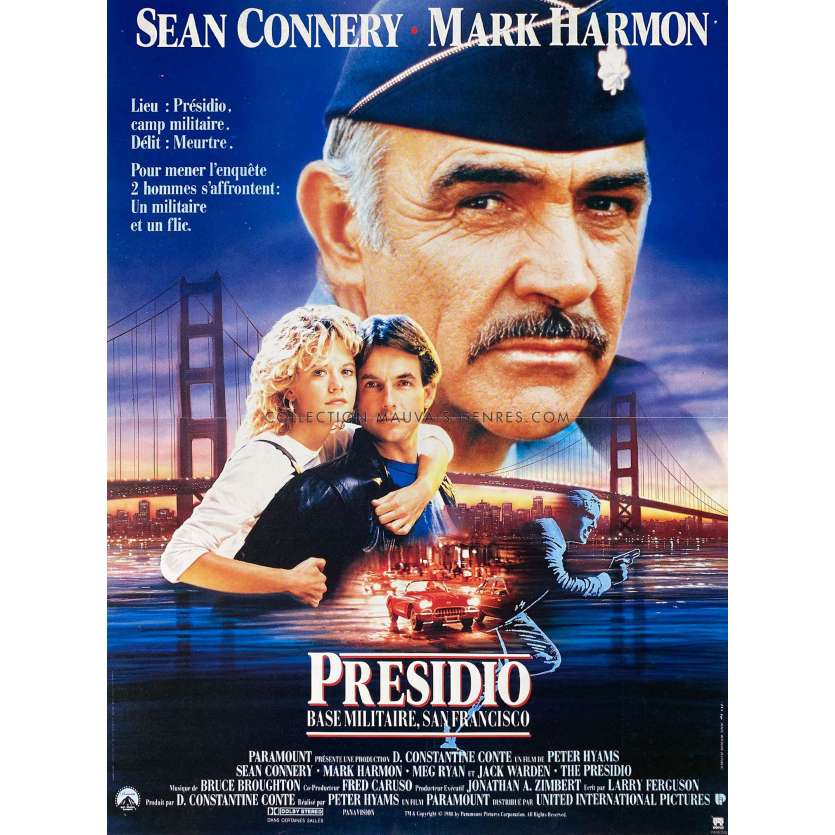 PRESIDIO Affiche de film- 40x54 cm. - 1988 - Sean Connery, Peter Hyams