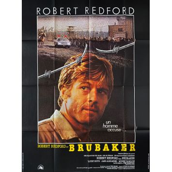 BRUBAKER Movie Poster- 47x63 in. - 1980 - Stuart Rosenberg, Robert Redford