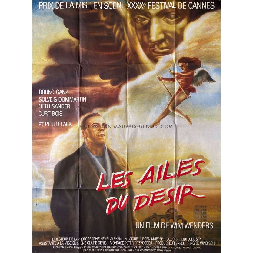 LES AILES DU DESIR Affiche de film- 120x160 cm. - 1987 - Bruno Ganz, Wim Wenders