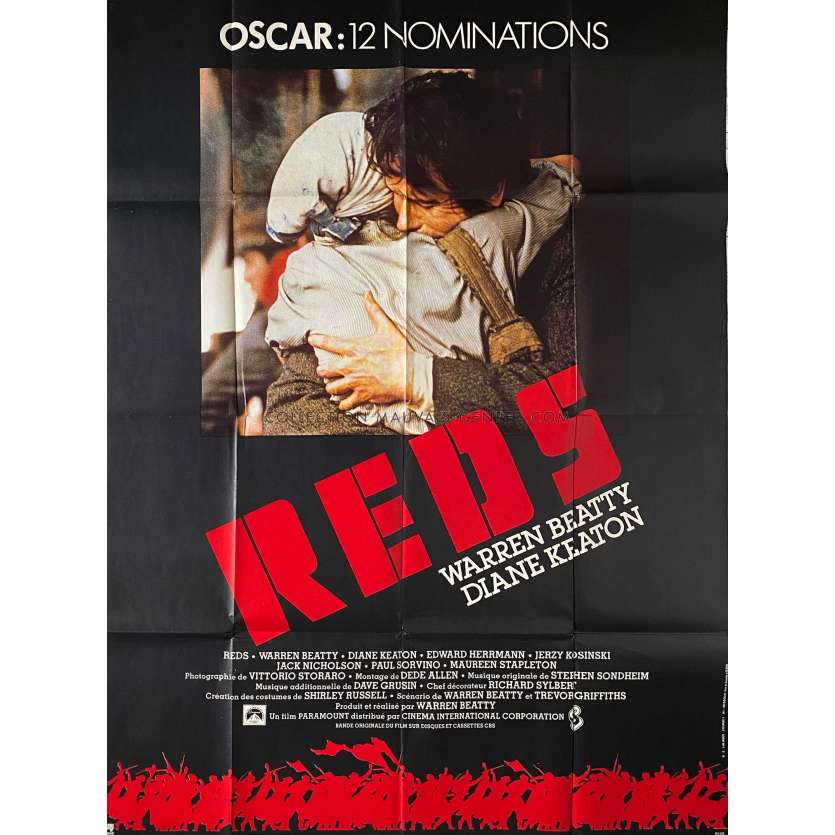 REDS Affiche de film- 120x160 cm. - 1981 - Diane Keaton, Warren Beatty