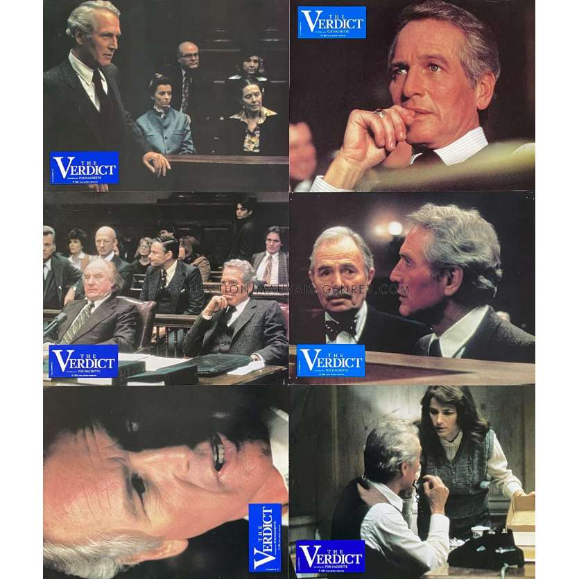 THE VERDICT Lobby Cards x6 - 9x12 in. - 1982 - Sydney Lumet, Paul Newman