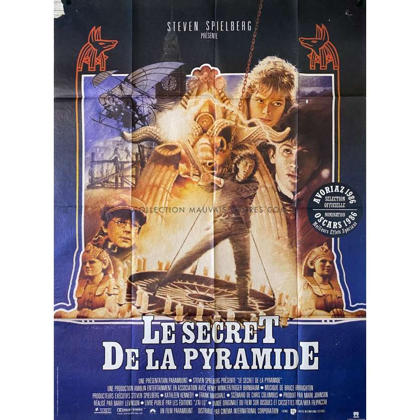 LE SECRET DE LA PYRAMIDE Affiche de film- 120x160 cm. - 1985 - Nicholas Rowe, Barry Levinson