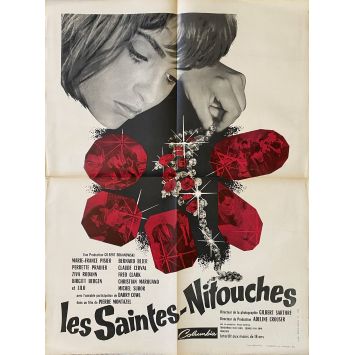 LES SAINTES NITOUCHE Affiche de film- 60x80 cm. - 1963 - Marie-France Pisier, Bernard Blier, Pierre Montazel