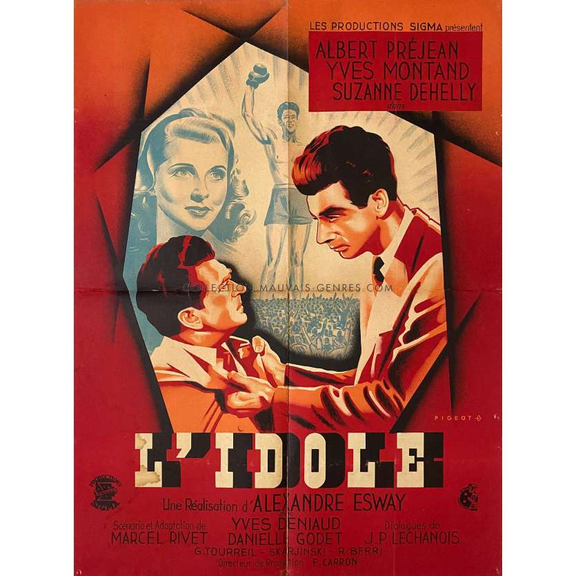 L'IDOLE Affiche de film- 60x80 cm. - 1948 - Yves Montand, Alexander Esway