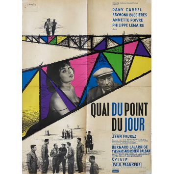 QUAI DU POINT DU JOUR Affiche de film- 60x80 cm. - 1960 - Dany Carrel, Jean Faurez